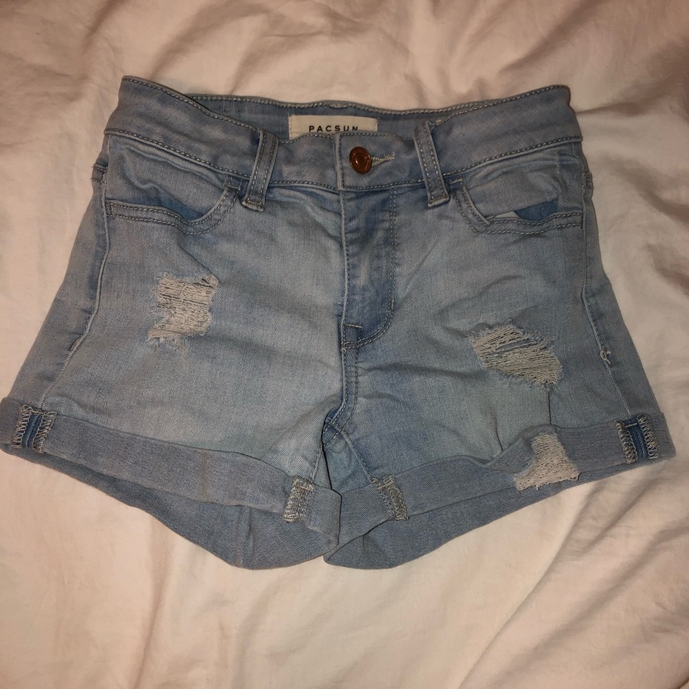 Pac sun denim ripped jean shorts